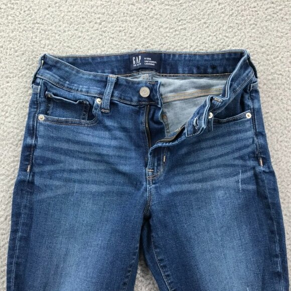 GAP Womens Size 8/29 Short Universal Legging Distressed Raw Hem Mid Rise Jeans - Picture 6 of 15